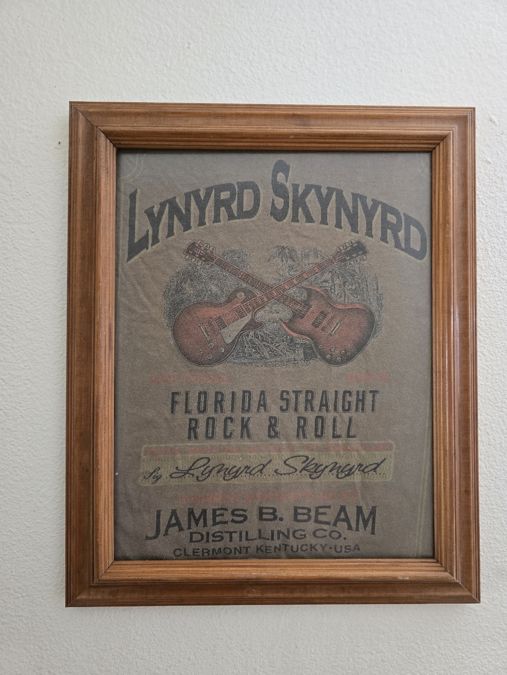 Lynyrd Skynyrd Framed Rock Art Wooden Frame